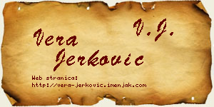 Vera Jerković vizit kartica